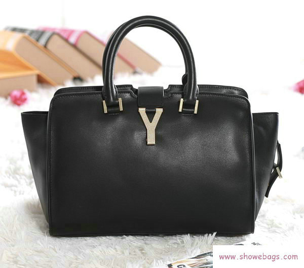 YSL cabas chyc bag original leather 5086 black - Click Image to Close